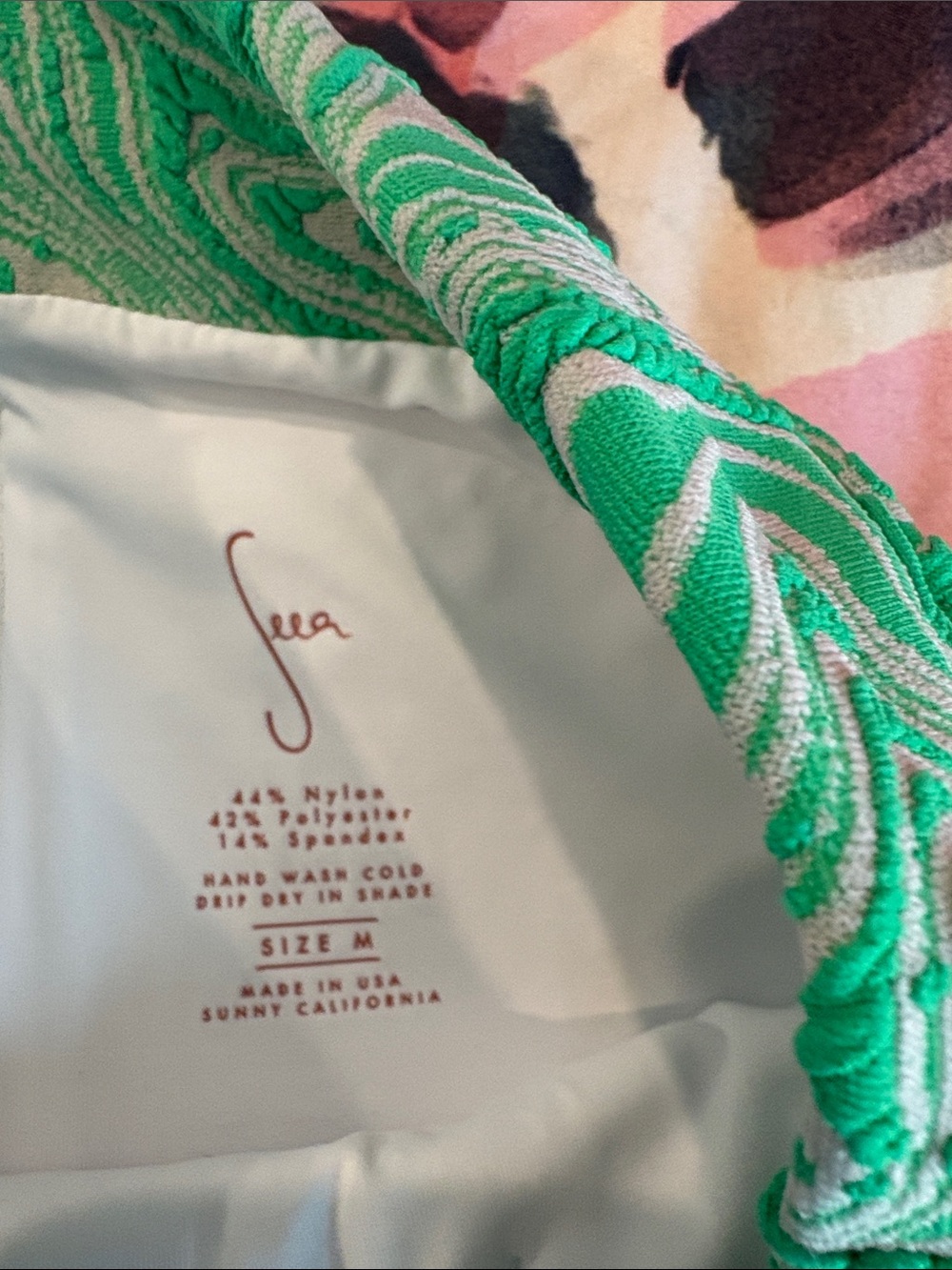 Free People Green Swirl High-Waist Bikini Bottoms - Picture 2 of 4